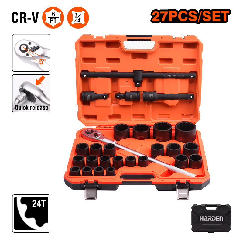 Socket Set - HARDEN Set di 27 Pezzi di