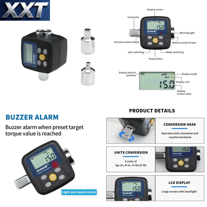 Torque Wrench - Adattatore per chiave dinamometrica digitale XXT